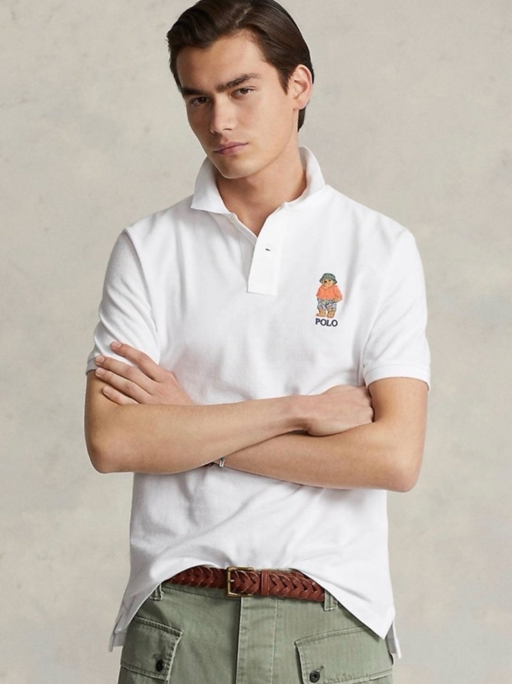 Polo Ralph Lauren Classic Fit Polo Bear Mesh Polo Shirt Summer Bear